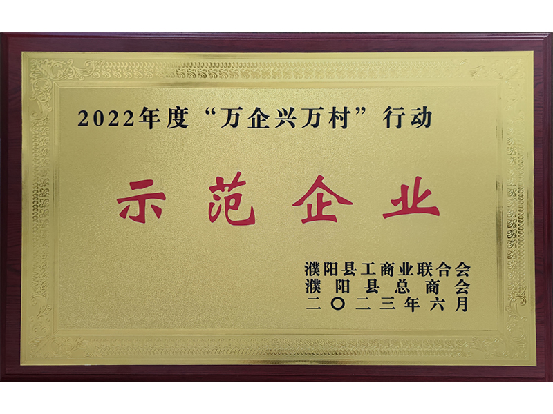 萬(wàn)企興萬(wàn)村行動(dòng)示范企業(yè)